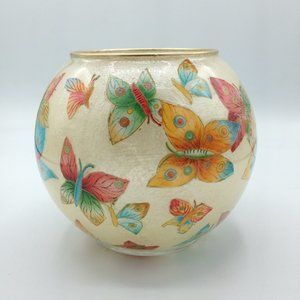 Contemporary Butterfly on a 6" Bubble Bowl